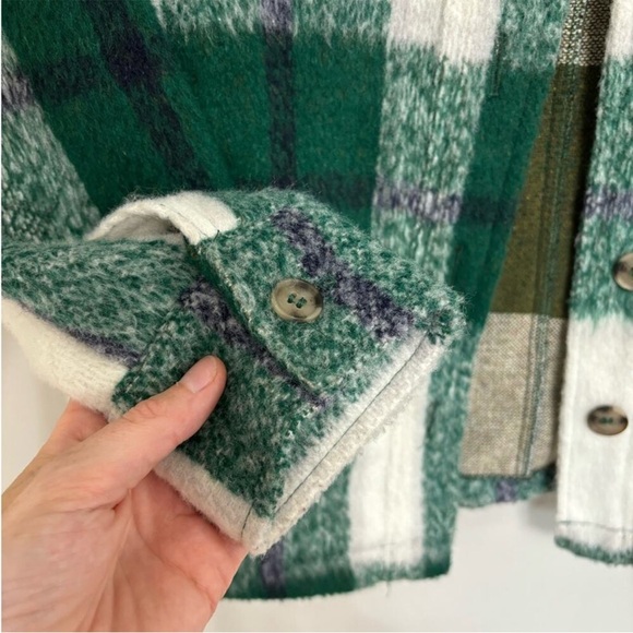 AVEC LES FILLES Womens Plaid Shirt Jacket Shacket  XS fall sweater weather - Picture 5 of 7